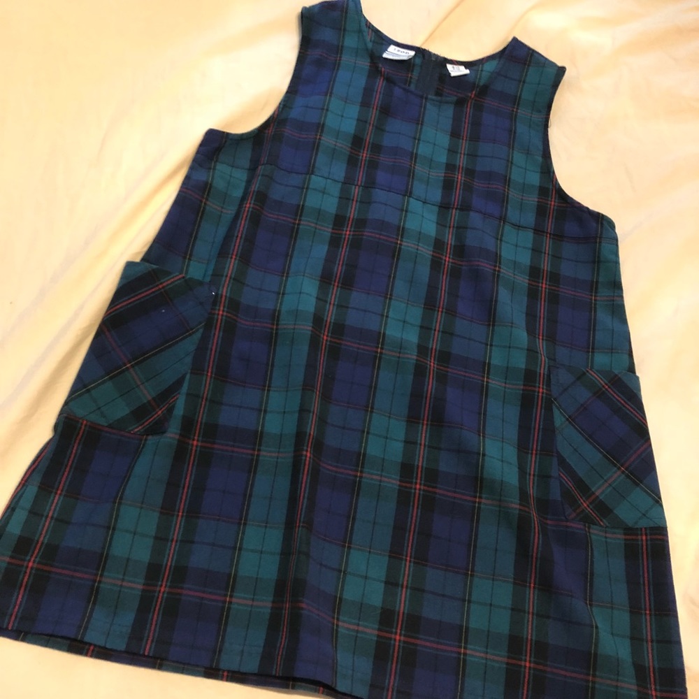 A plaid kids dress